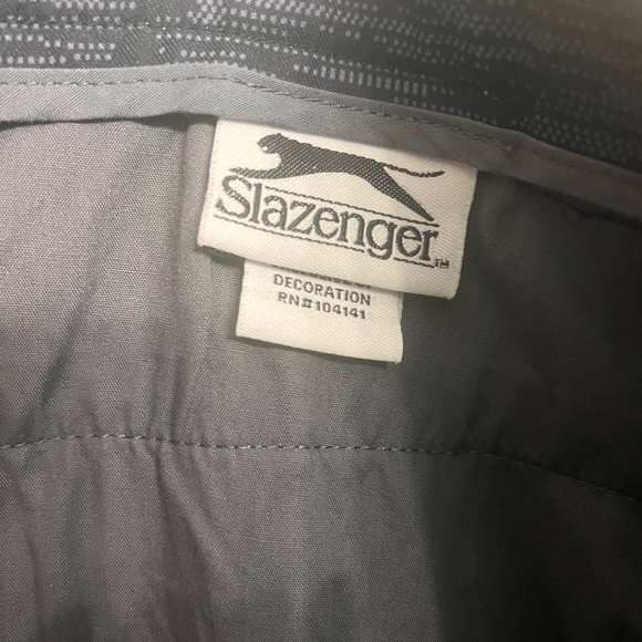 Slazenger Golf Pants Mens 38x32 Dark Gray Chino Flat Front Straight Casual - Picture 6 of 8